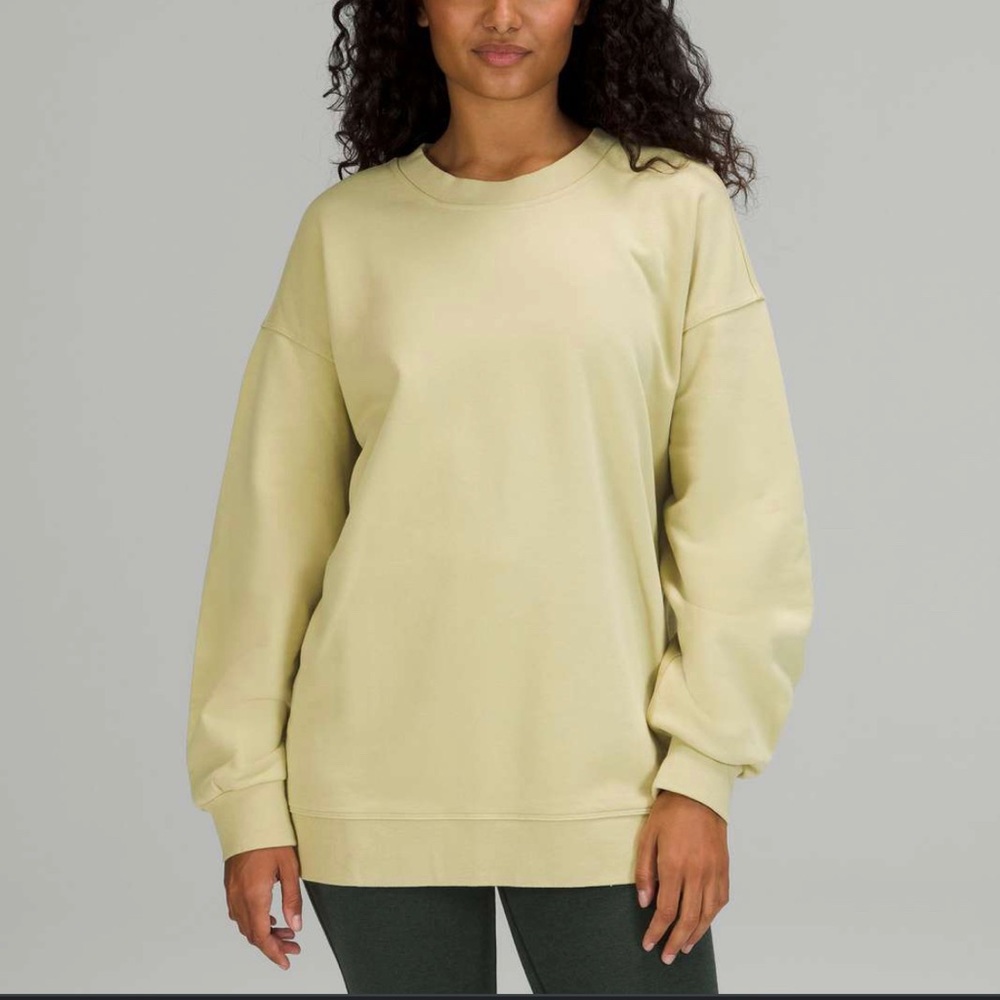 Lululemon oversized pullover yellow size 4